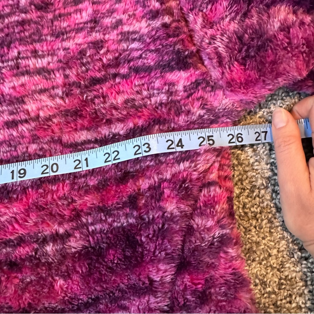 NWT LuLaRoe Nancy Fleece Pullover Pink & Purple Half Zip‎ Size Medium w/ Pockets - Picture 8 of 10